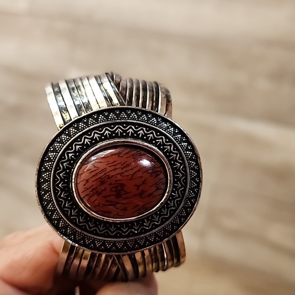 Premier Silver and Brown  Necklace & Braclet Set Like New! - Picture 3 of 7